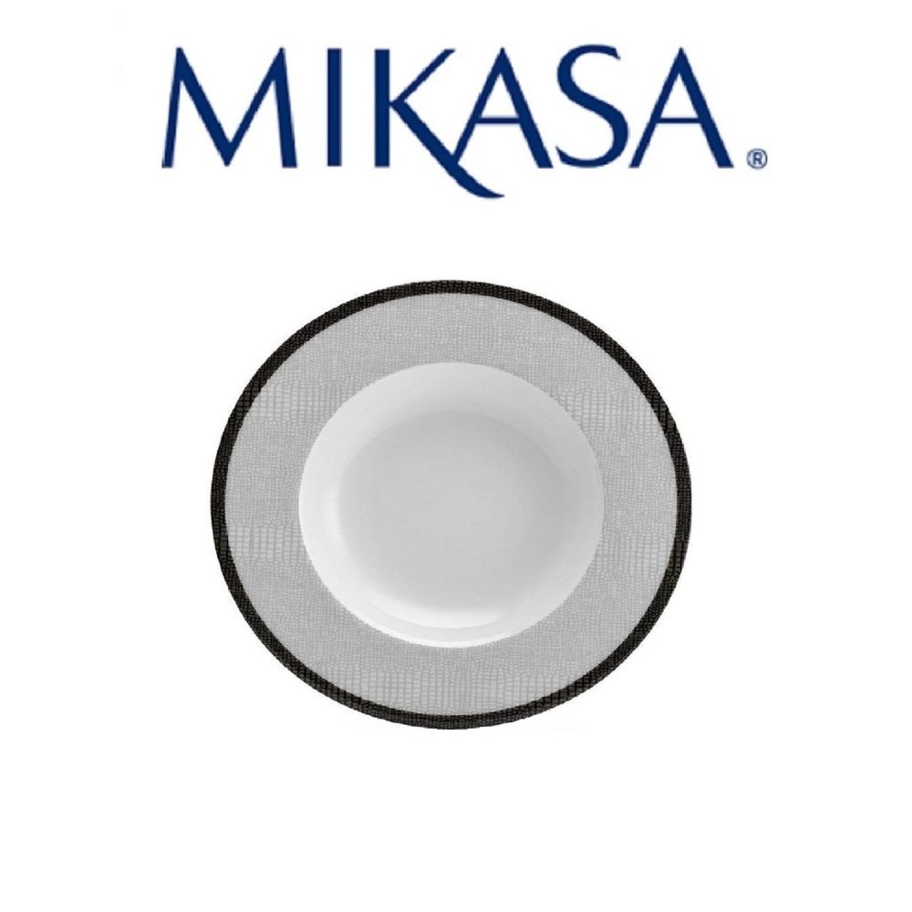 brand new Mikasa Wild Croc 9.75 inch Rimmed Soup Bowl - MPN 5093426